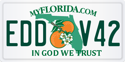 FL license plate EDDV42
