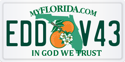 FL license plate EDDV43