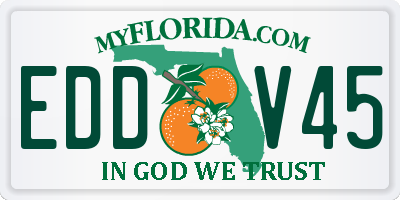 FL license plate EDDV45