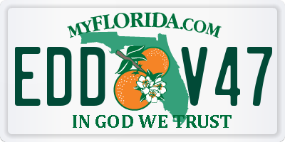 FL license plate EDDV47