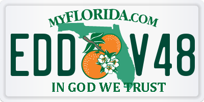 FL license plate EDDV48