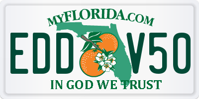 FL license plate EDDV50
