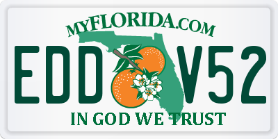 FL license plate EDDV52