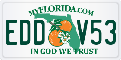 FL license plate EDDV53