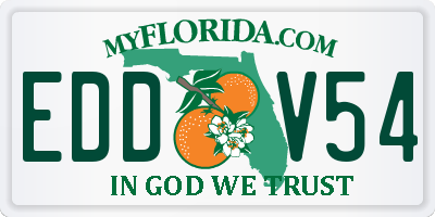 FL license plate EDDV54