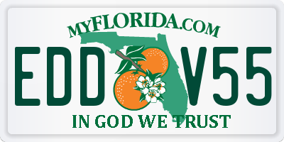 FL license plate EDDV55