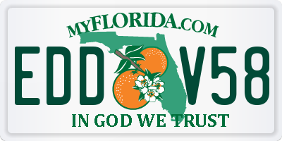 FL license plate EDDV58