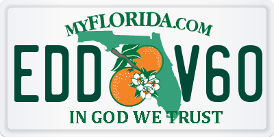 FL license plate EDDV60