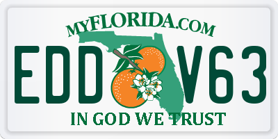 FL license plate EDDV63