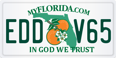 FL license plate EDDV65