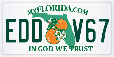 FL license plate EDDV67