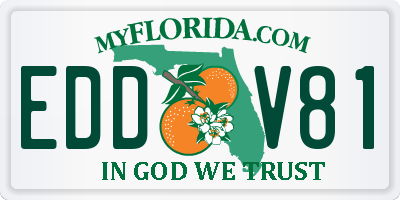FL license plate EDDV81