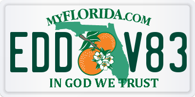FL license plate EDDV83