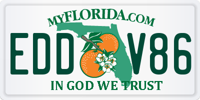 FL license plate EDDV86