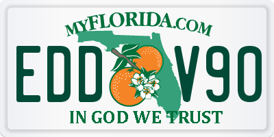 FL license plate EDDV90
