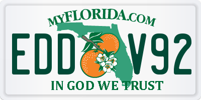 FL license plate EDDV92