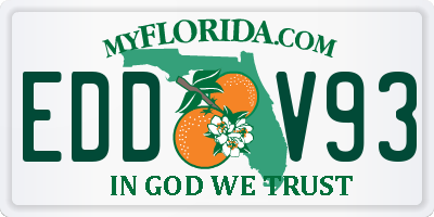 FL license plate EDDV93