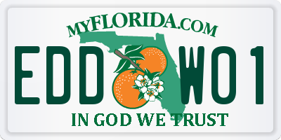 FL license plate EDDW01