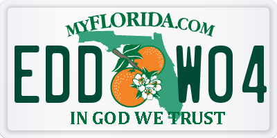 FL license plate EDDW04