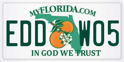 FL license plate EDDW05