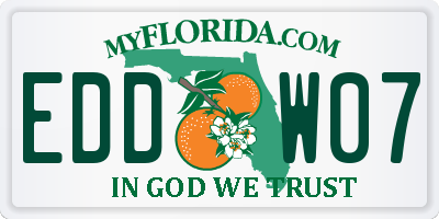 FL license plate EDDW07