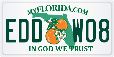 FL license plate EDDW08