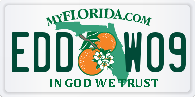 FL license plate EDDW09