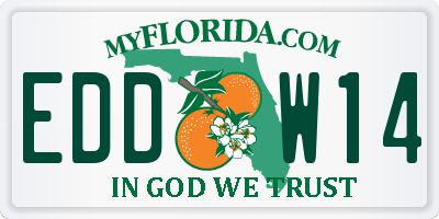 FL license plate EDDW14