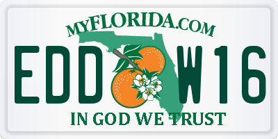 FL license plate EDDW16