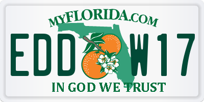 FL license plate EDDW17