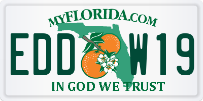 FL license plate EDDW19