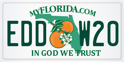 FL license plate EDDW20
