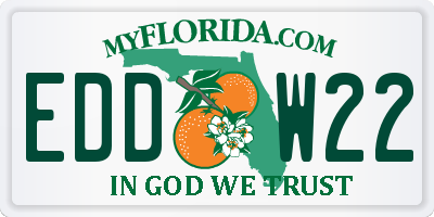 FL license plate EDDW22