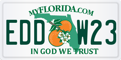 FL license plate EDDW23