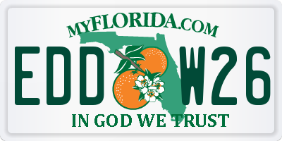 FL license plate EDDW26