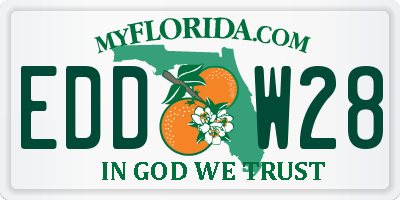 FL license plate EDDW28