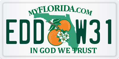 FL license plate EDDW31