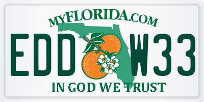 FL license plate EDDW33