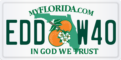FL license plate EDDW40