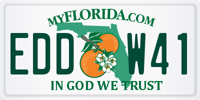 FL license plate EDDW41