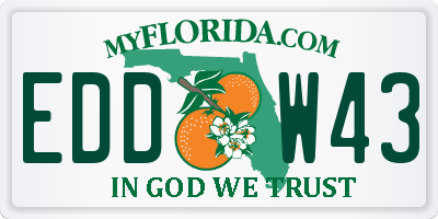 FL license plate EDDW43