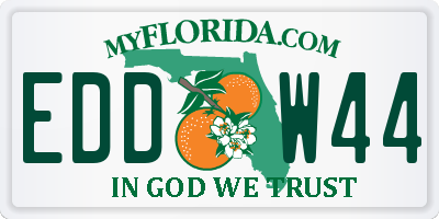 FL license plate EDDW44