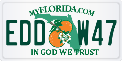 FL license plate EDDW47