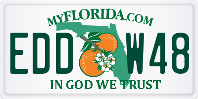 FL license plate EDDW48