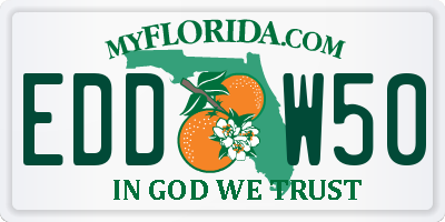 FL license plate EDDW50