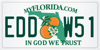 FL license plate EDDW51