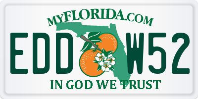 FL license plate EDDW52