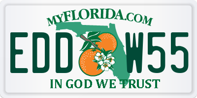 FL license plate EDDW55