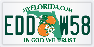 FL license plate EDDW58