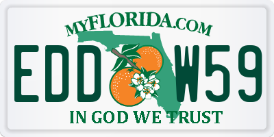 FL license plate EDDW59